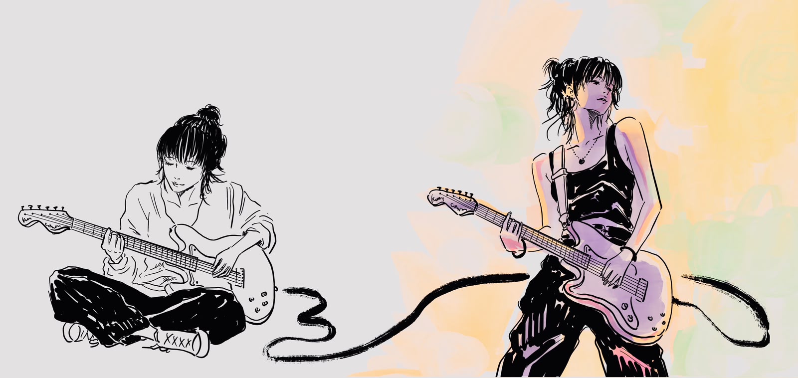 Two guitarists connected between Asia and Atlanta